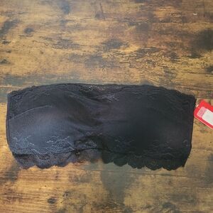 NWT Spanx Bandeau Bra Size XL Black Lace